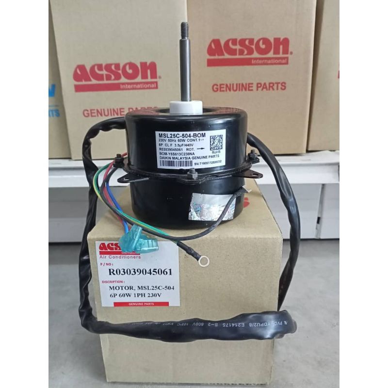 GENUINE PARTS ACSON DAIKIN FAN MOTOR OUTDOOR Shopee Malaysia