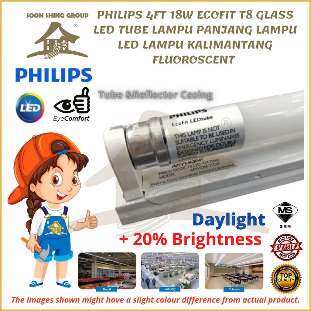 Philips Ft W Ecofit T Glass Led Tube Lampu Panjang Lampu Led Lampu