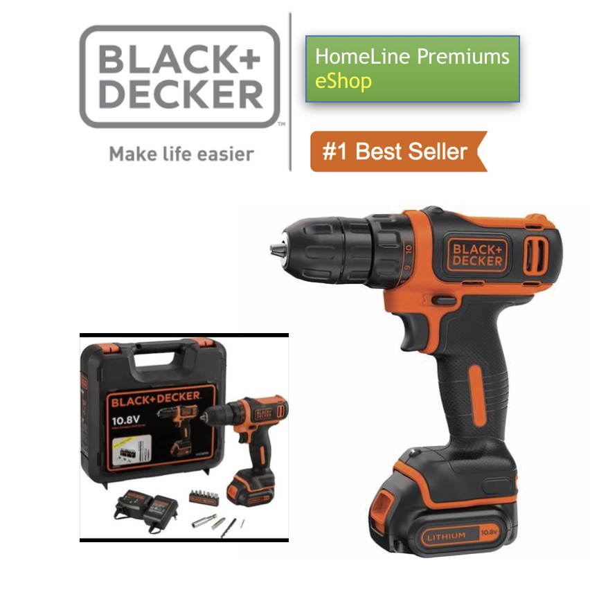 BLACK DECKER BDCDD12K 10 8V ULTRA COMPACT LITHIUM ION DRILL DRIVER WITH