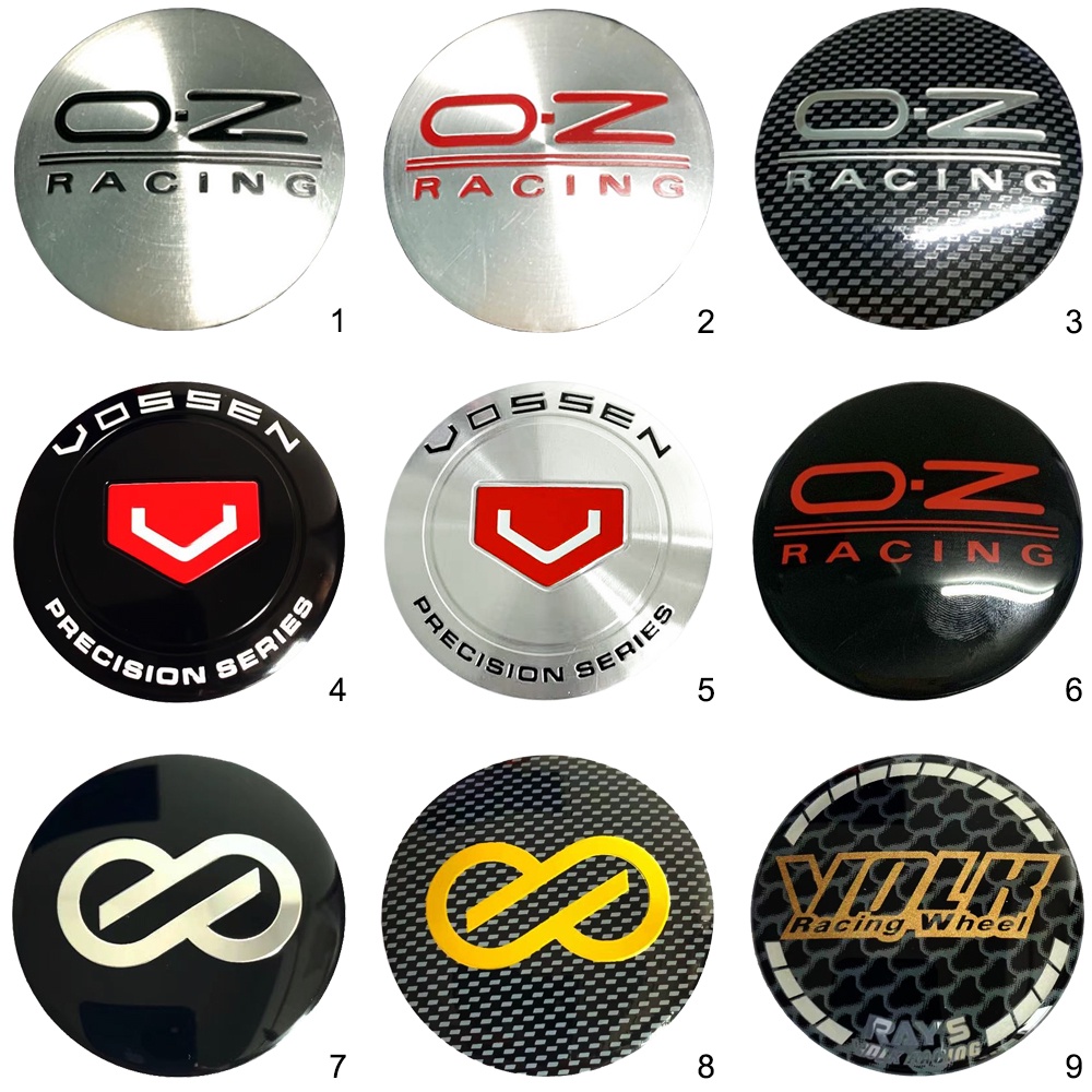 Pc Mm Car Wheel Center Cap Emblem Sticker For Vossen Rays Enkei Oz