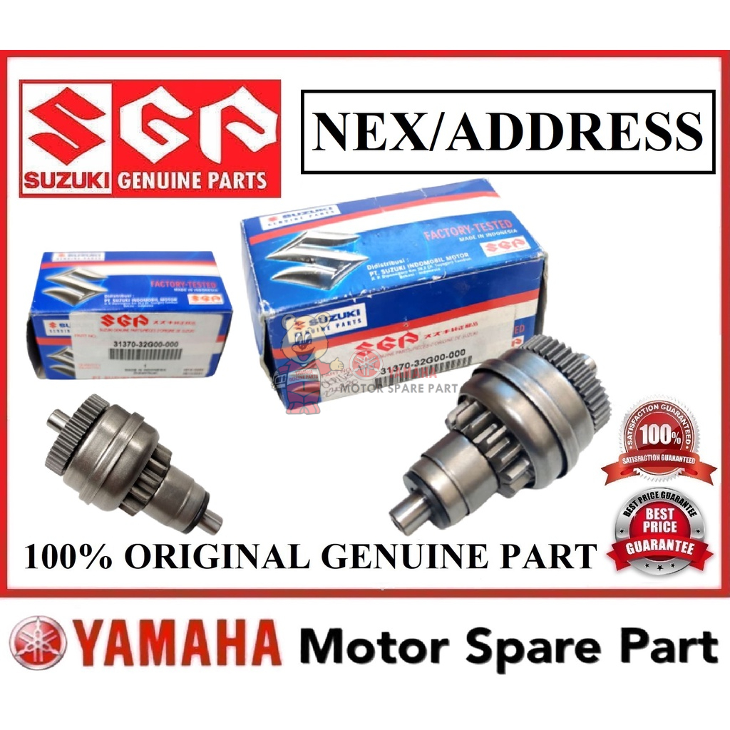 100 ORIGINAL SUZUKI NEX ADDRESS STARTER ONE WAY PINION 31370