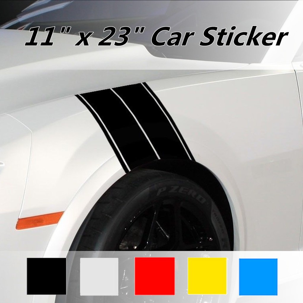 Car Truck Or Suv Fender Hash Stripe Racing Graphic Decal Sticker Set