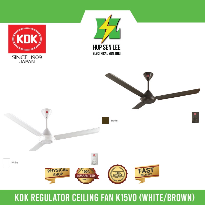 KDK REGULATOR CEILING FAN K15V0 WHITE BROWN Shopee Malaysia