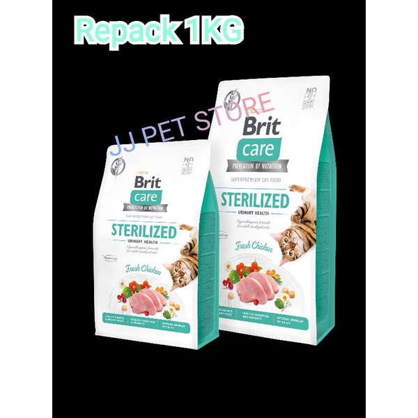 Repack 1KG Brit Care Super Premium Cat Dry Food Chicken Grain Free