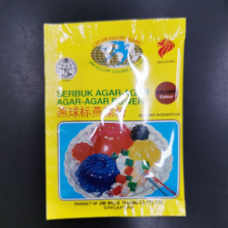 MADE IN SG SW GLOBE JIM WILLIE BRAND SERBUK AGAR AGAR JELLY POWDER