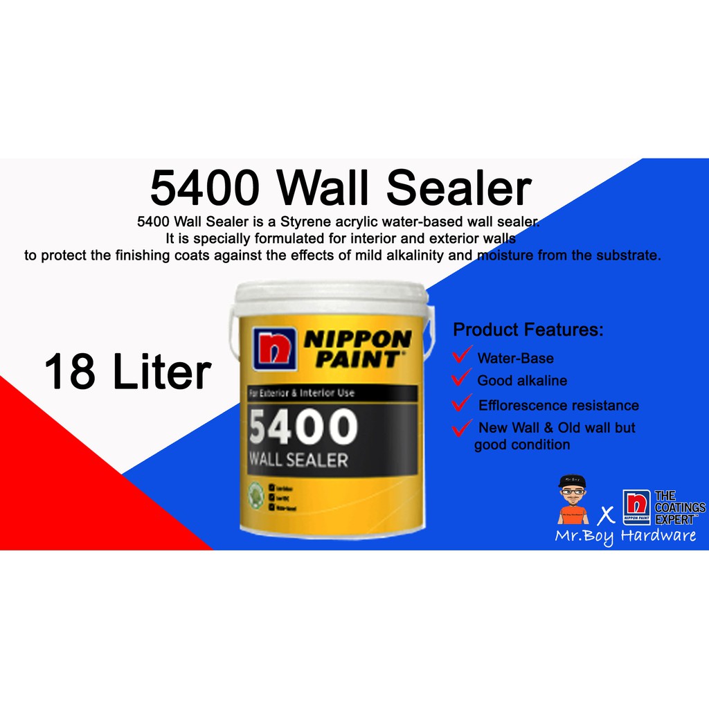 5400 Wall Sealer Interior Exterior 18L Nippon Shopee Malaysia