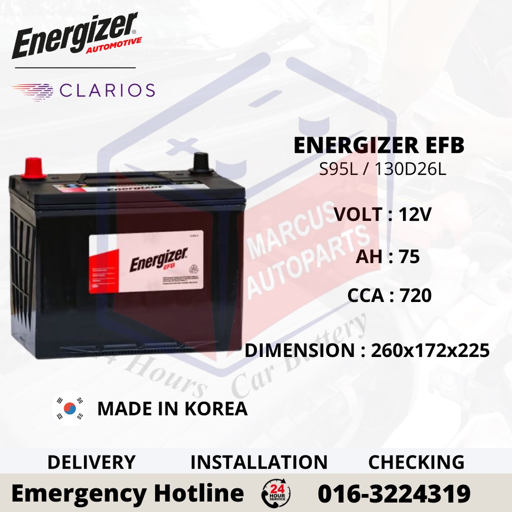 Energizer Efb S L D L Automotive Car Battery Shopee Malaysia