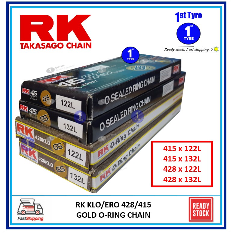 RANTAI RK O RING GOLD CHAIN 428 415 KLO KLO X 122L 132L 428 415 KLO