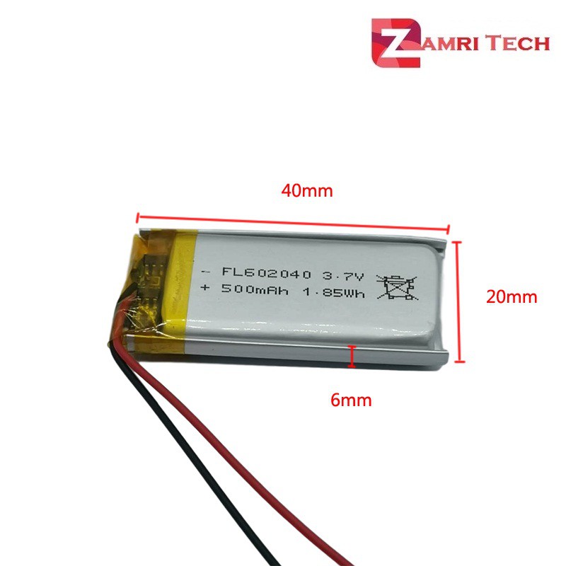 3 7V 602040 500mAh 702040 650 MAh 802040 MAhLithium Polymer