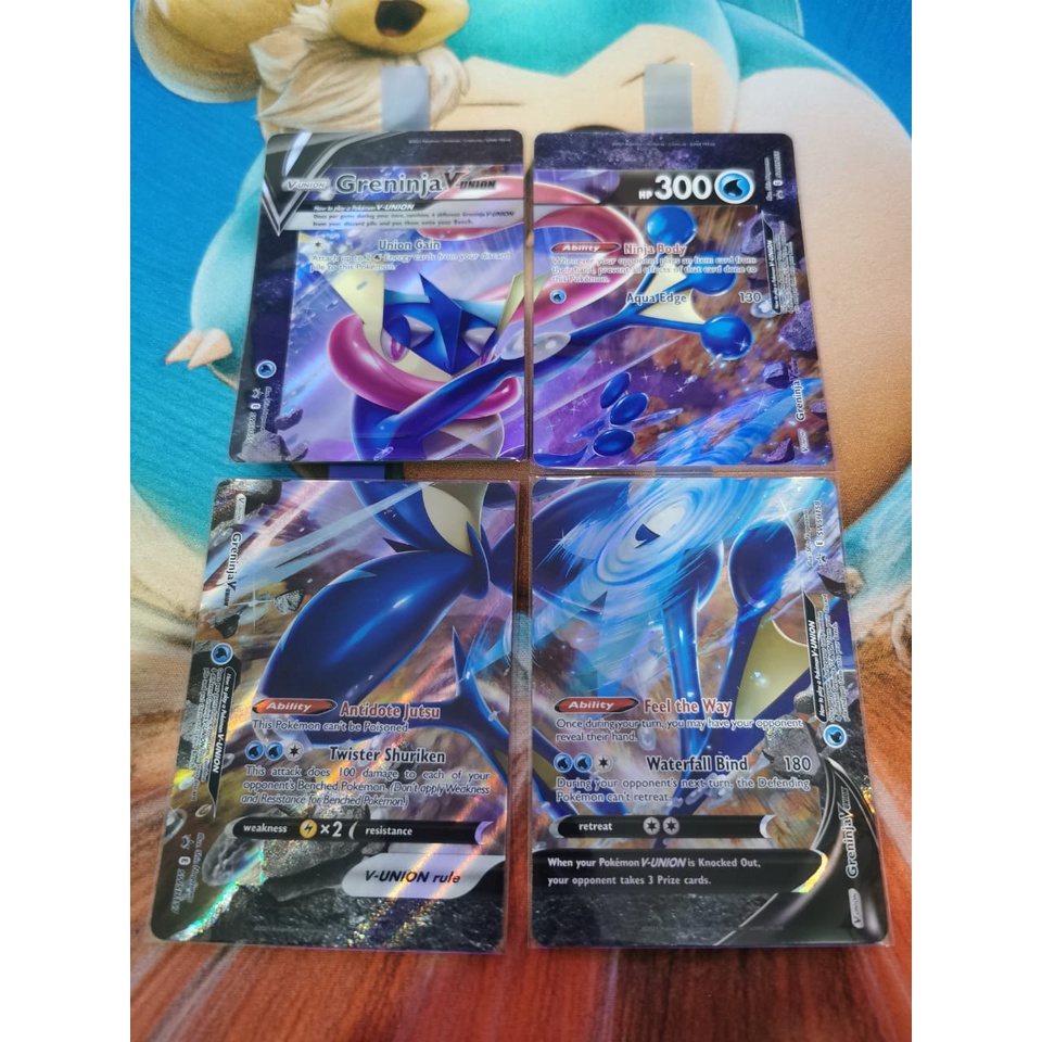 Pokemon TCG Greninja V Union Set Swsh155 Swsh156 Swsh157 Swsh158