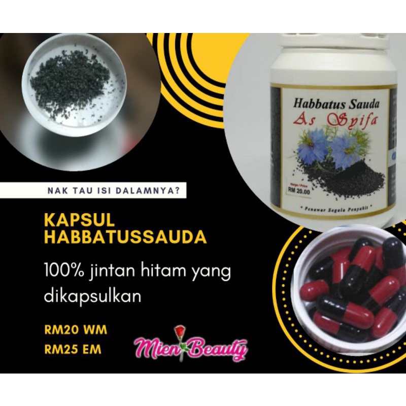 KAPSUL HABBATUS SAUDA AS SYIFA HABBATUS SAUDA MIEN BEAUTY MAKANAN