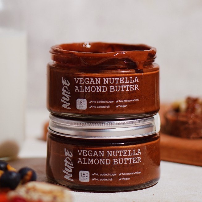 Nude Spread Almond Peanut Butter 200gr Unsweetened Natural Vegan Spread