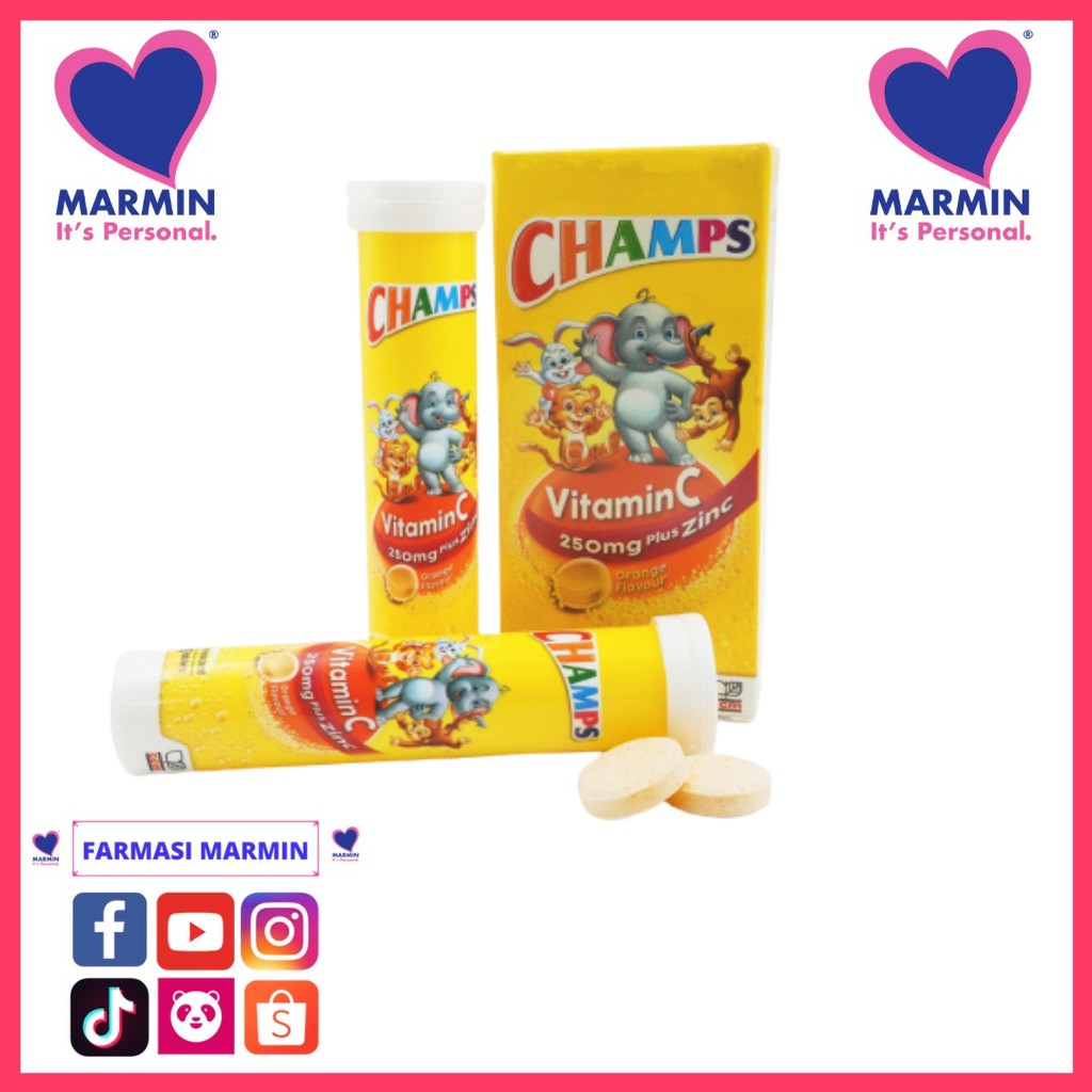 Champs Vitamin C Plus Zinc Effervescent Mg X S Shopee Malaysia