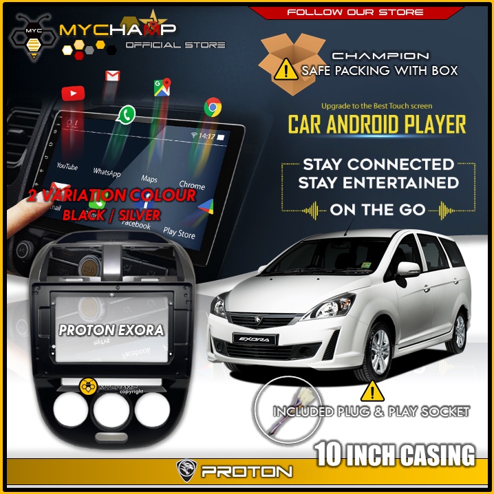 Proton Exora Inch Car Audio Android Player Casing With Plug Play