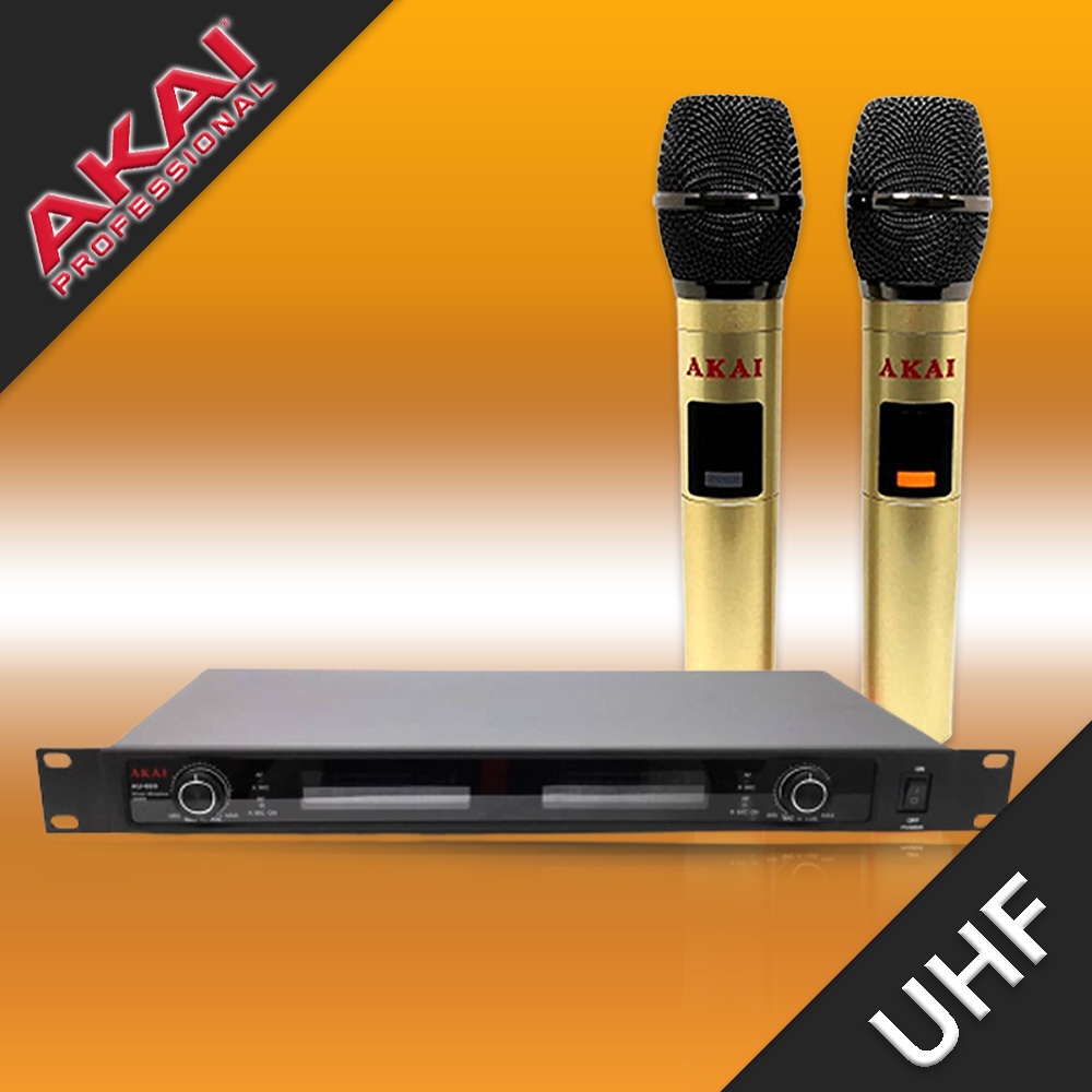 AKAI Professional Vocal UHF Wireless Microphone System Set 1 Pair