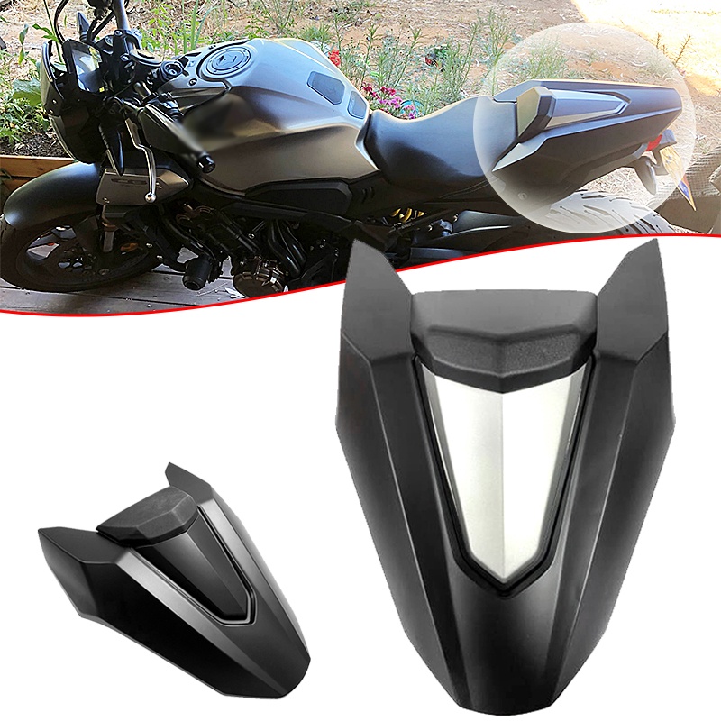 CBR650R Black Silver Motorcycle Pillion Rear Seat Cover Cowl Solo