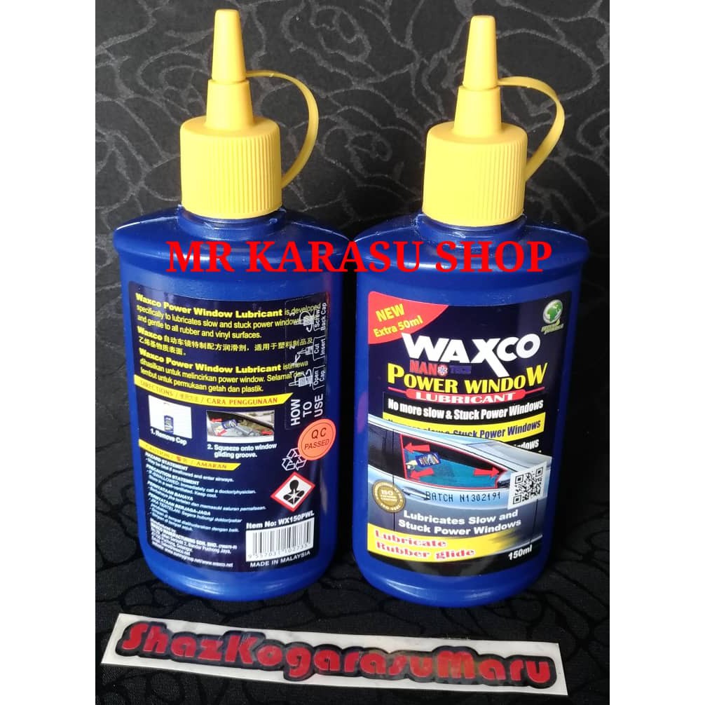 WAXCO NANOTECH POWER WINDOW LUBRICANT 150ml 1 BOTTLE READY STOCK