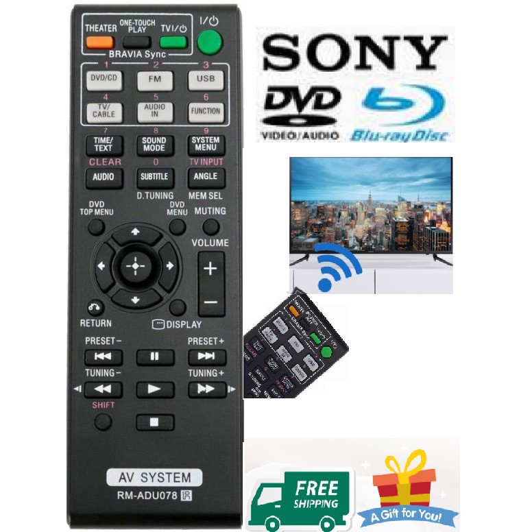 SONY RM ADU078 DVD Home Theater Remote RM ADU079 HCD DZ610 DAV DZ170