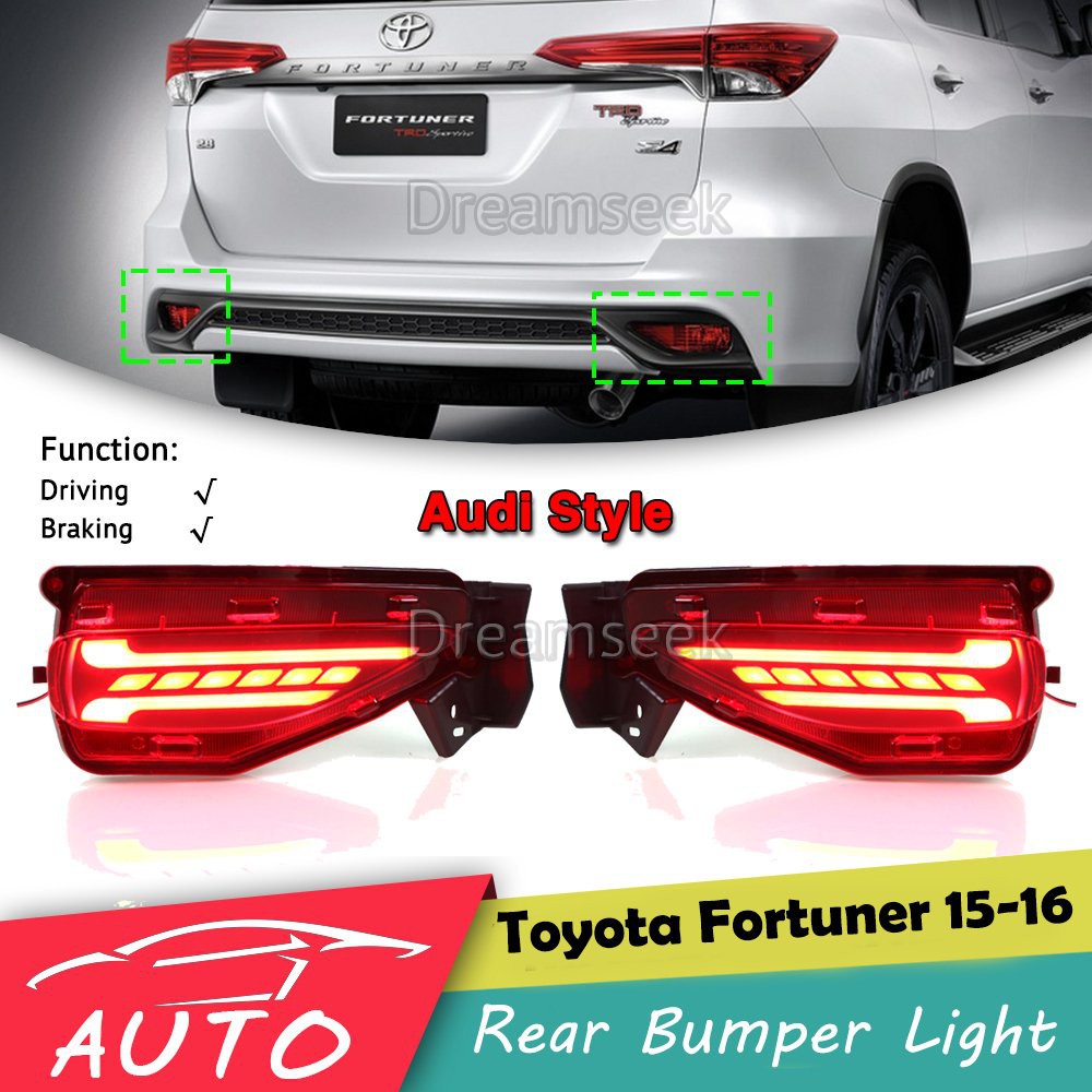 Led Reflector Rear Bumper Tail Light For Toyota Fortuner