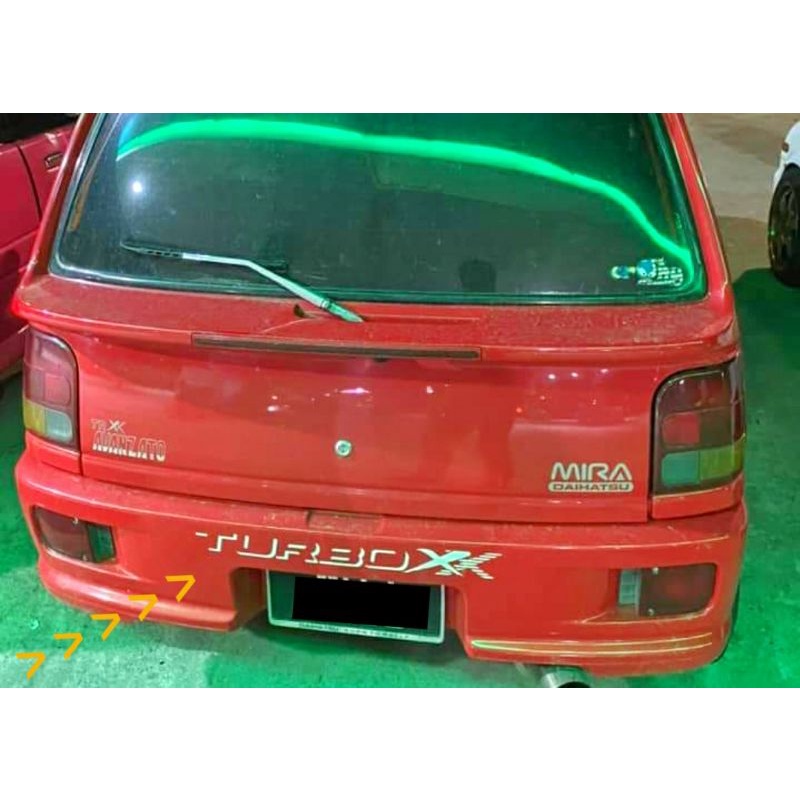 Sticker Rear Bumper Daihatsu Mira L S L S Avanzato R Perodua Kancil