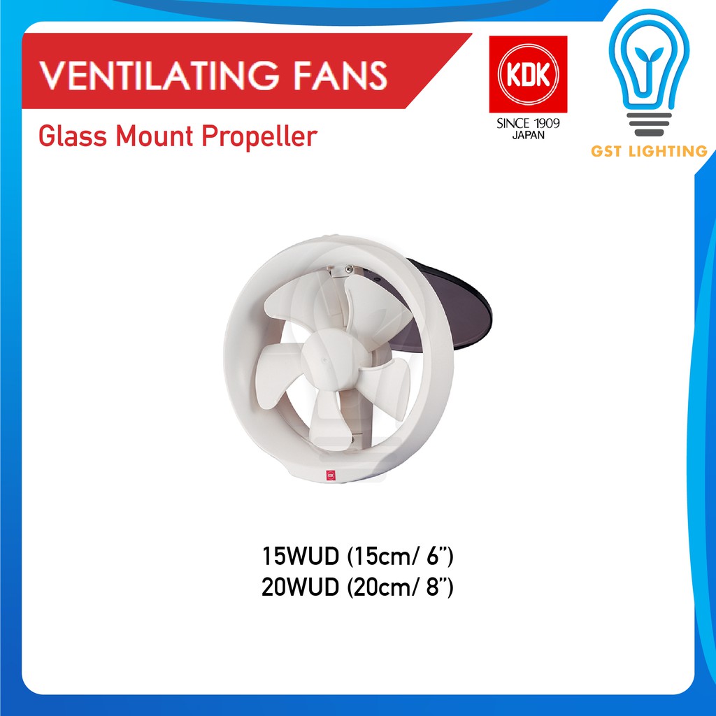 Kdk Wud Wud Cm Cm Glass Mount Ventilating Fan