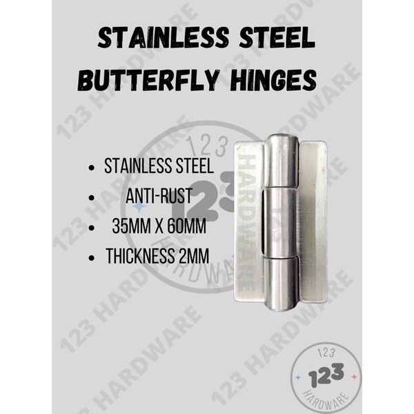 Ready Stock Stainless Steel Butterfly Hinges Shopee Malaysia