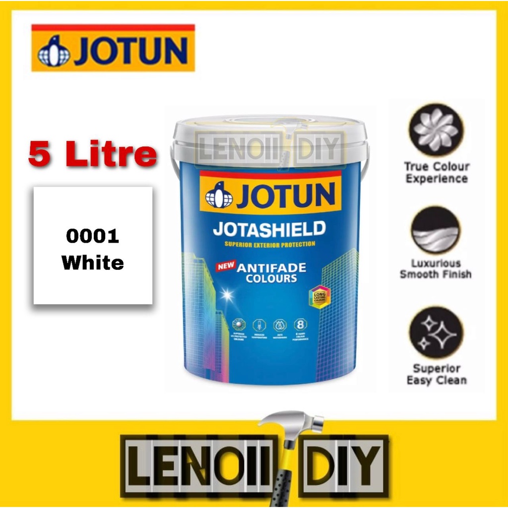 L Jotun Jotashield Antifade Exterior Wall Paint White Cat Luar