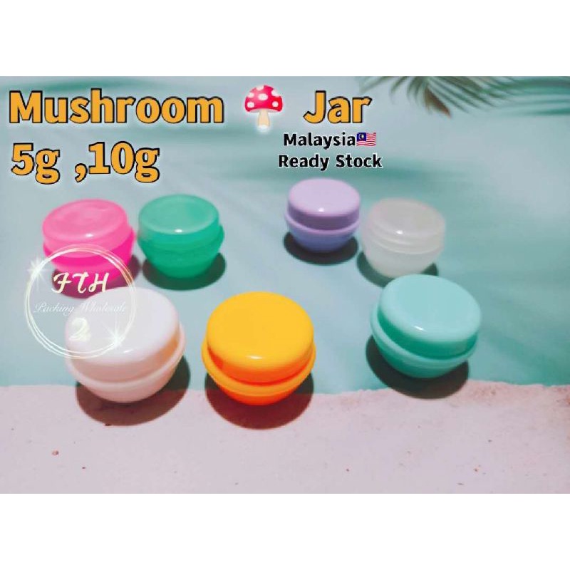 Msia Stock G G Bekas Krim Mushroom Jar Kosong Kosmetik Container