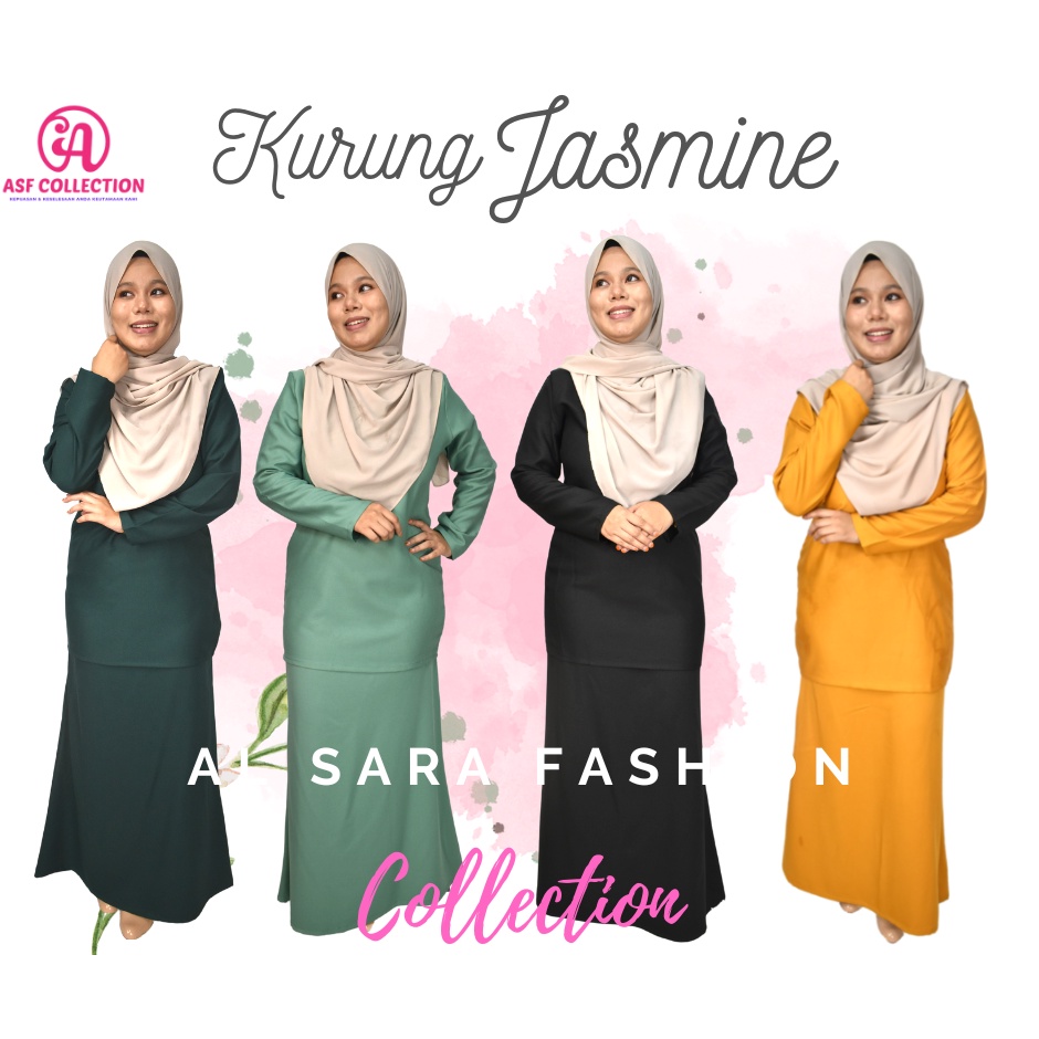 Part Baju Kurung Jasmine Kain Kipas Belakang Wudhu Friendly Baju