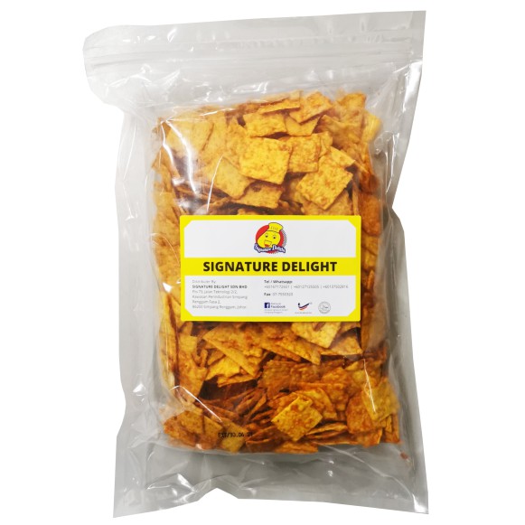 Kerepek Opak Ubi Kari Besar G Tapioca Chips Biscuit Flavour Curry