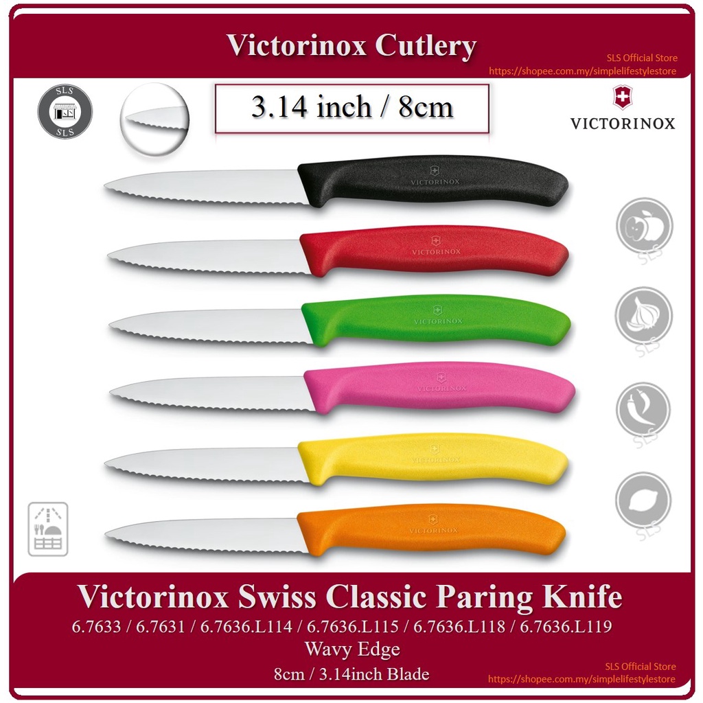 Sls Victorinox Swiss Classic Handle Wavy Edge Paring Knife Cm Kitchen