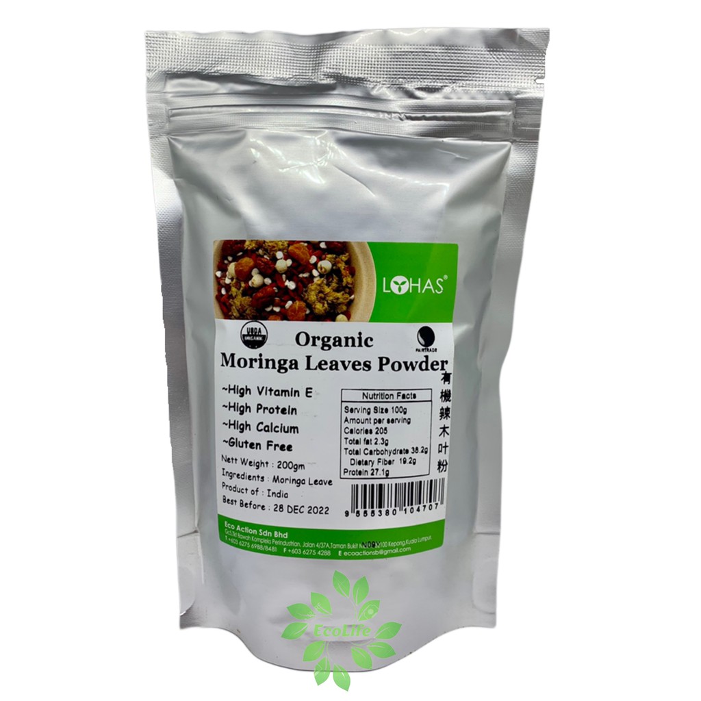 Lohas Organic Moringa Leaves Powder 200g 有机辣木叶粉 Shopee Malaysia