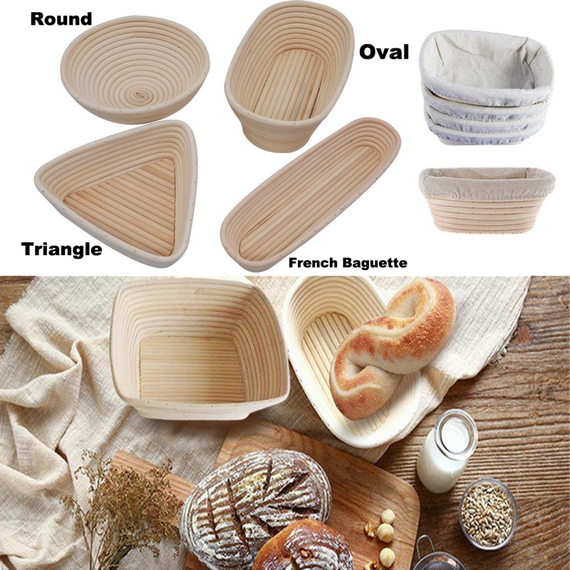 Rattan Bread Proofing Basket Natural Oval Rattan Wicker Dough