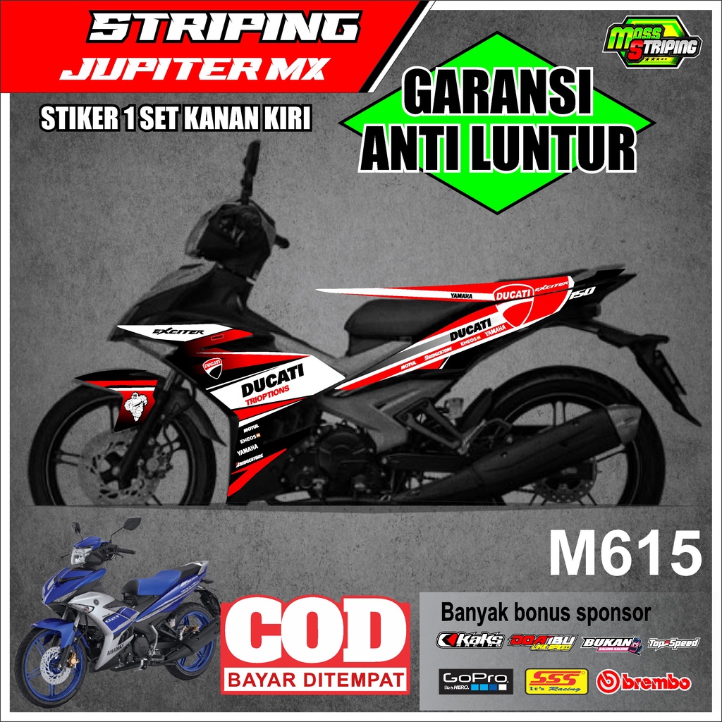 Striping STICKER Motorcycle YAMAHA MX KING MXKING 150 LIVERY DUCATI