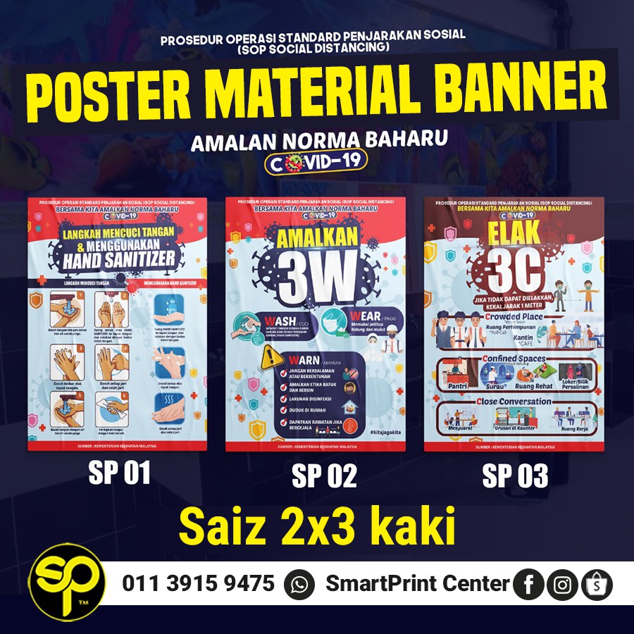 POSTER BANNER SOP AMALAN NORMA BAHARU SAIZ 2X3 KAKI Shopee Malaysia