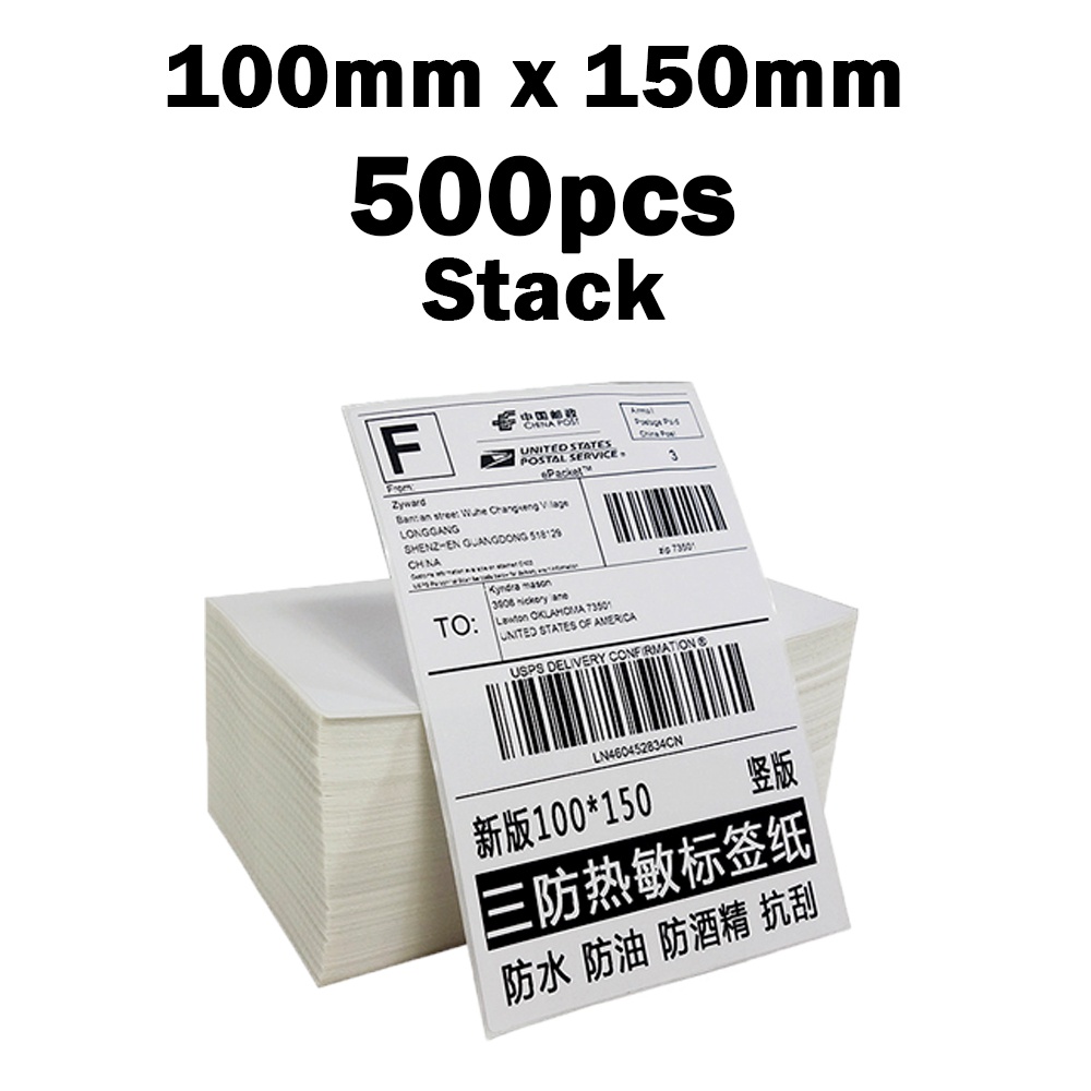 ReadyToShip 350pcs 500pcs 100mm X 150mm A6 Thermal Sticker Shipping