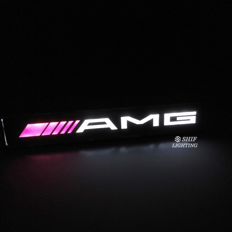 X Amg Logo Front Grille Emblem Led Light Stikcer Decal Badge For