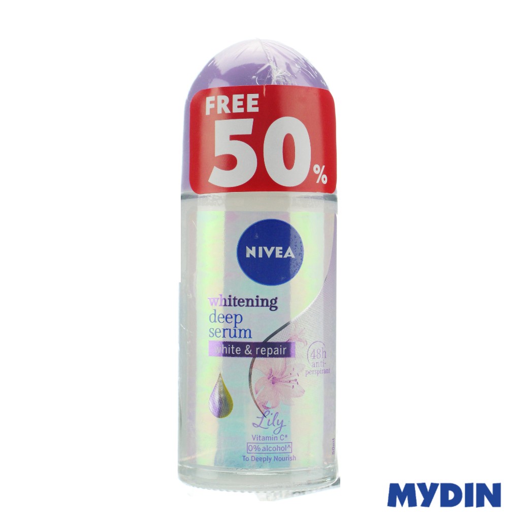 Nivea Women Deep Serum Lily Deodorant Roll On FOC Roll On Extra