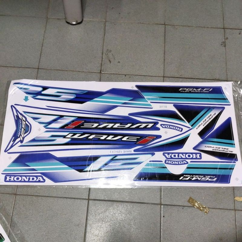 Stiker Sticker Body Cover Set 3 Honda Wave 125s Wave 125i Wave125i