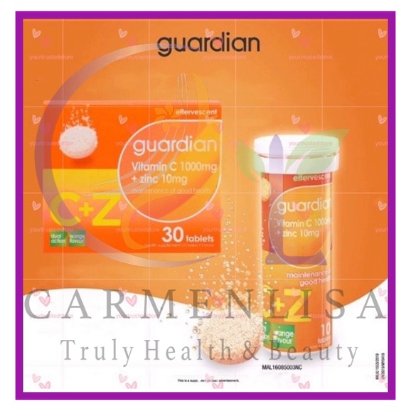 Guardian Effervescent Vitamin C 1000mg Zinc 10mg Shopee Malaysia