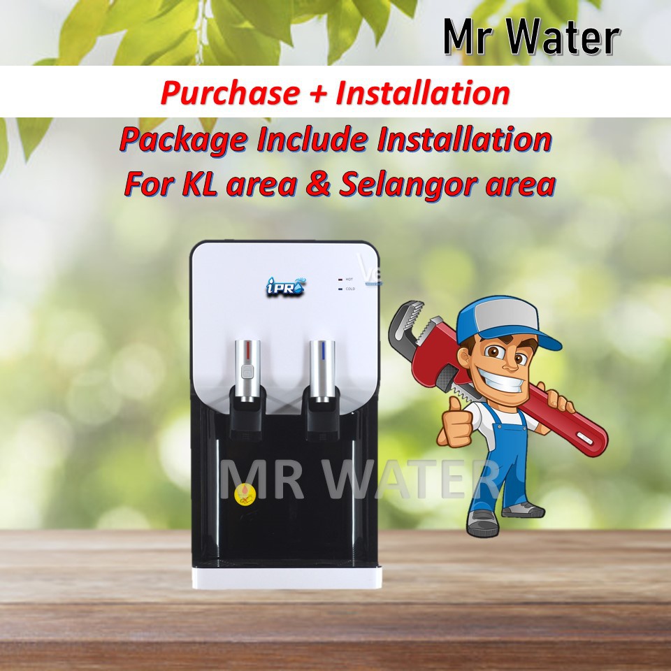 IPRO Hot Cold Table Water Dispenser With 4 Pcs HALAL Filter Model 520 Compressor KL And