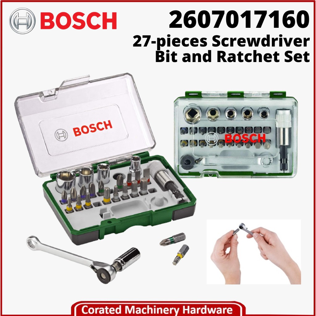 Corated Bosch Pieces Screwdriver Bit And Ratchet Set