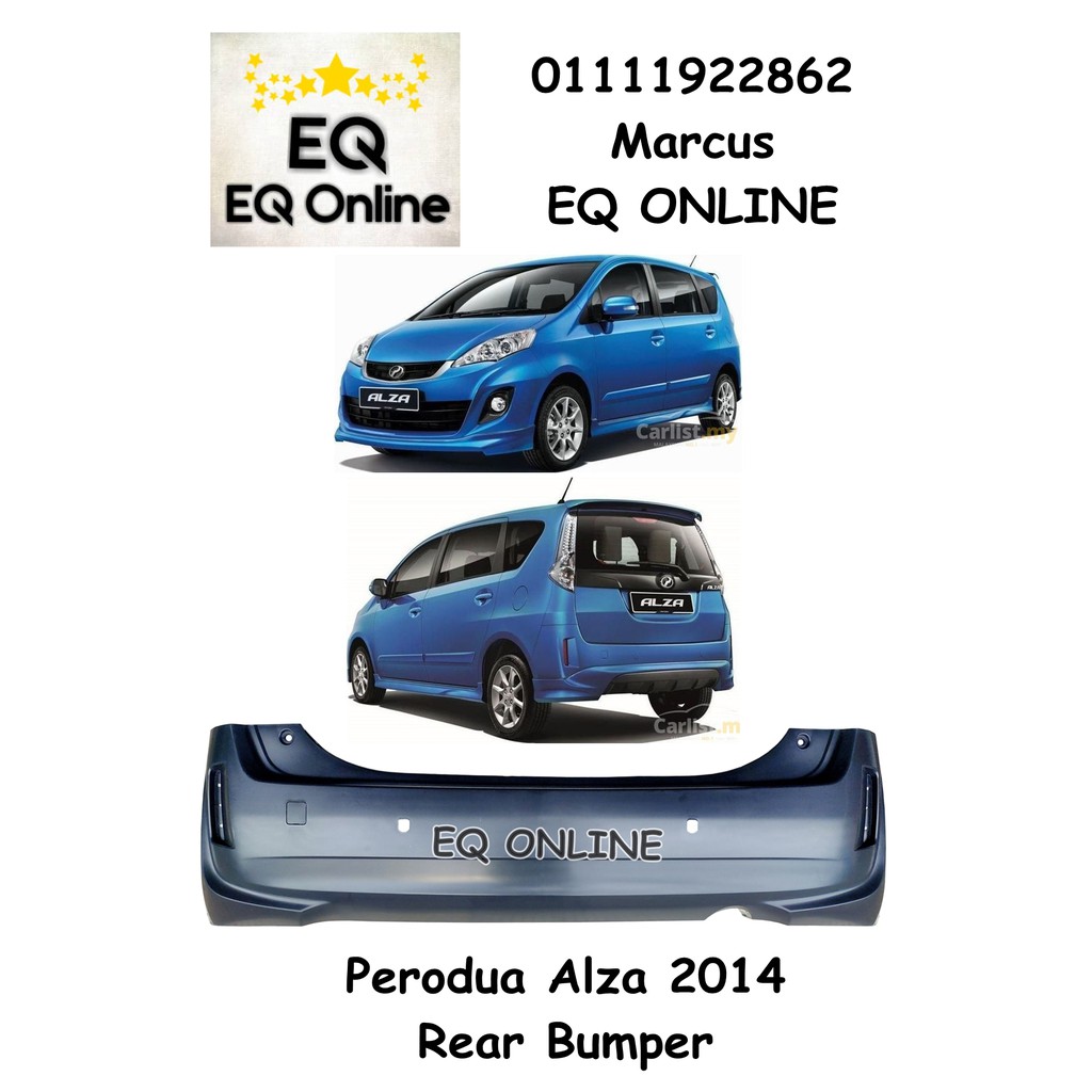 Perodua Alza 2014 Rear Bumper Facelift 2nd Model PP Plastic Malaysia