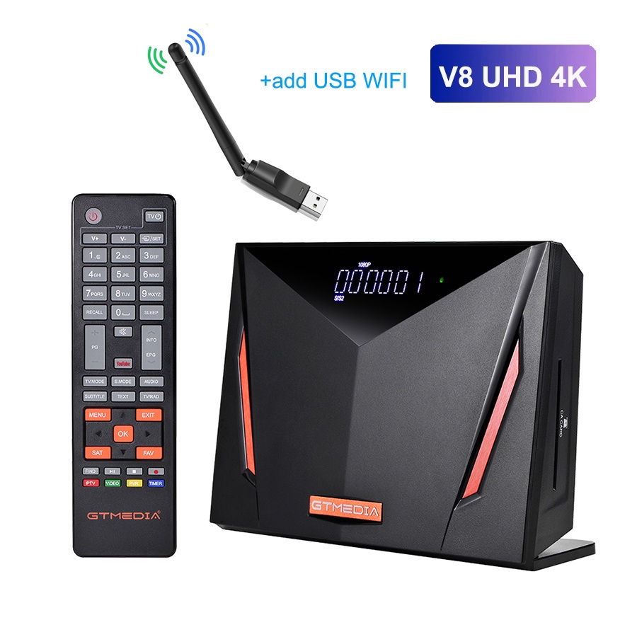 GTmedia V8 UHD Satellite Receiver DVB S S2 S2X T T2 Cable ATSC C