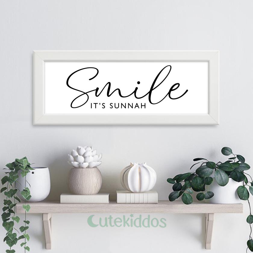 Kayu Hiasan Dinding Wall Hanging Islamic Quote Wall Decor Smile Wall