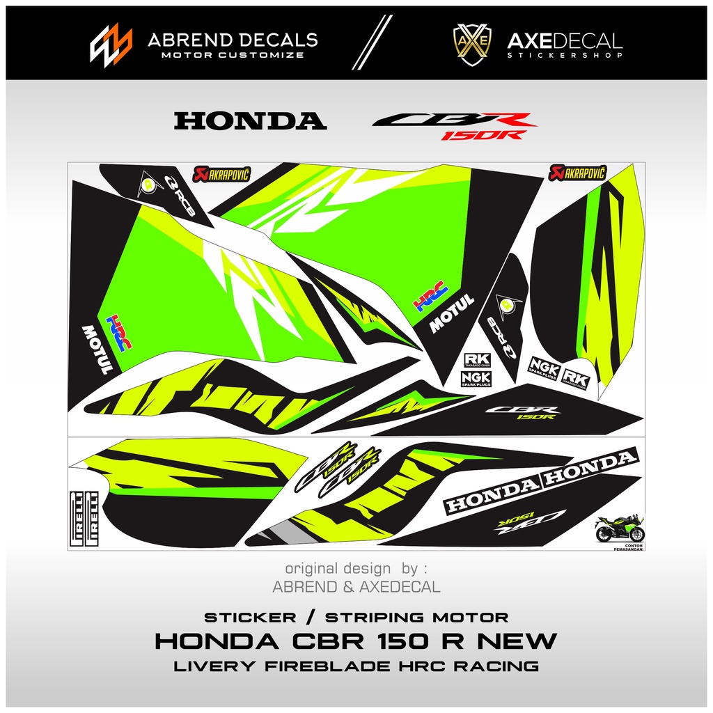 Stiping CBR 150R New Livery HRC Fireblade Racing Tri Color New Honda