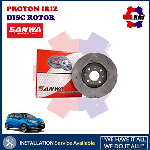 Proton Iriz Front Disc Rotor Sport Slotted Drilled Made In Japan