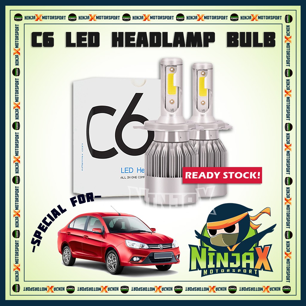 Ready Stock Pcs C H Led Headlamp Bulb For Proton Saga Vvt Fog