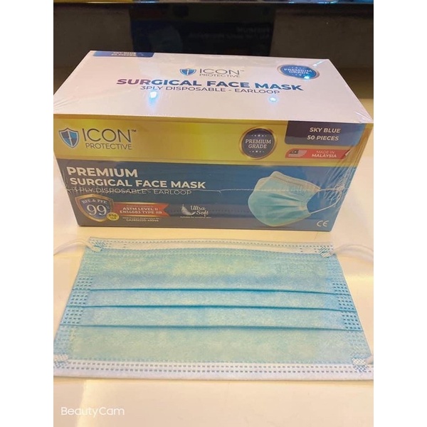 ICON Premium Ultra Soft Mask Type IIR ASTM Level II Premium Grade