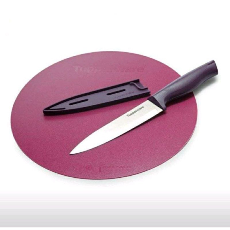 Tupperware Round Cutting Board Kitchen Knife Pc Shopee Malaysia